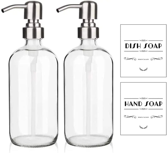 Clear Glass Soap Dispenser